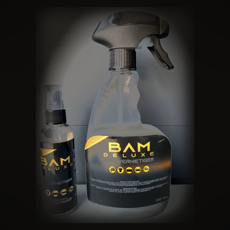 BAM Deluxe geurvernietiger, 550 ml en 100 ml
