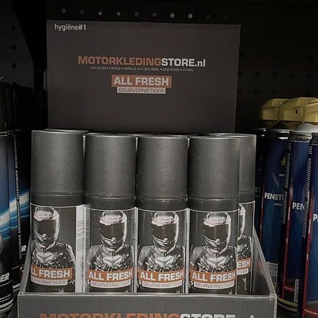 All Fresh geurvernietiger in het schap bij Motorkledingstore